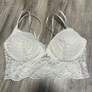 Elegant Lace Bralette in White